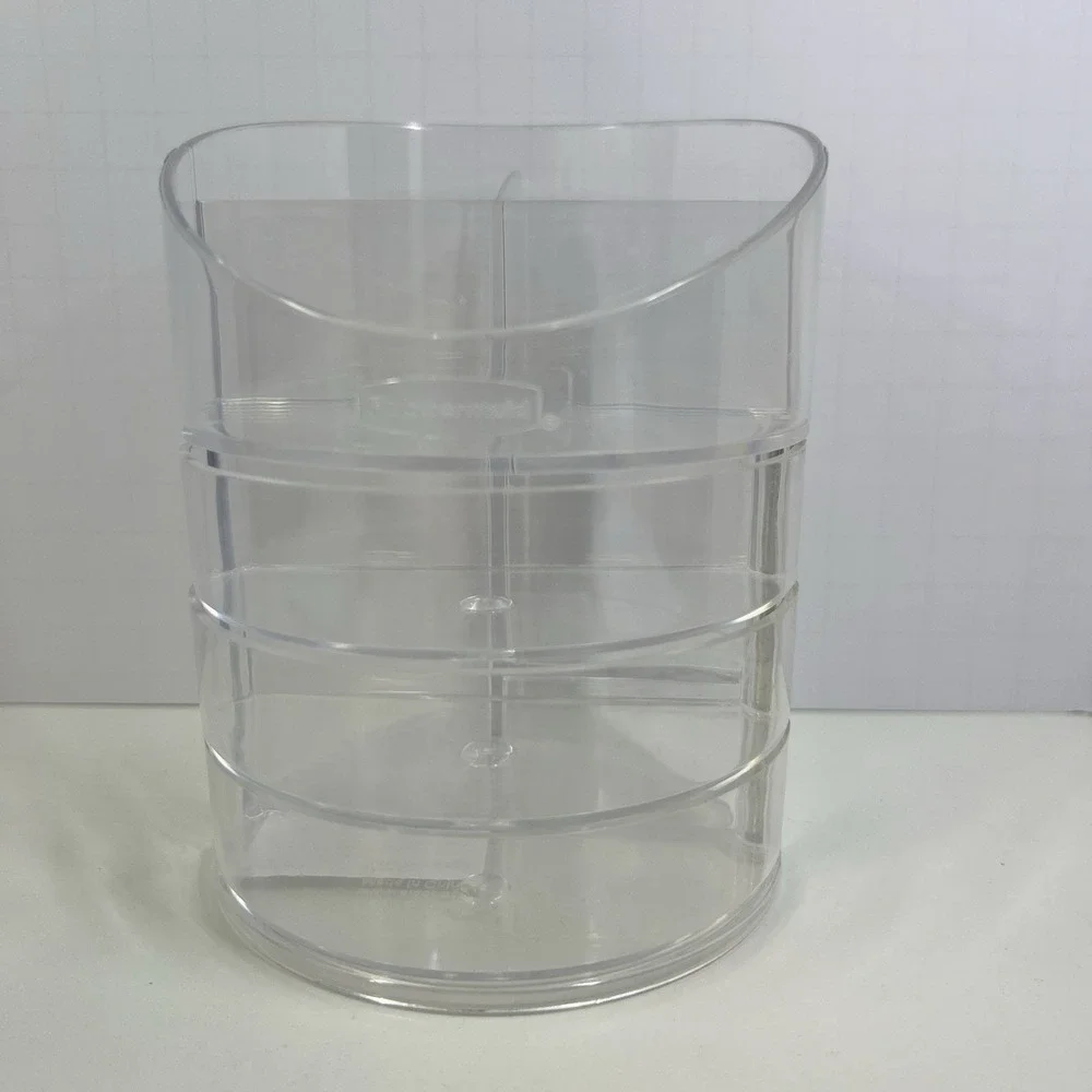 Vintage Rubbermaid Clear Desk Organizer 3 Drawers Pencil Pen Holder Office Caddy